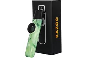 HSP-HSWITI Newest Jade Style Kazoo, Adjustable Tone Professional ABS Resin Kazoo with Five Flute Diaphragms and Sling for Music Enthusiasts (Green)