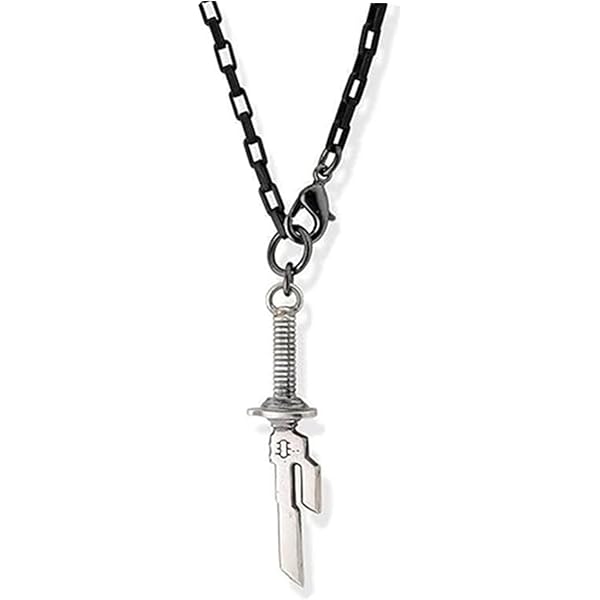 Collier Cyberpunk Runners Cross - Pendentif Métal 55 Cm - Chaîne Inox - Accessoire Cosplay David Martinez