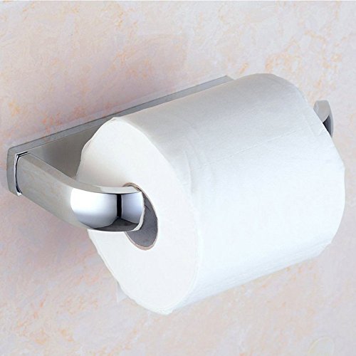 Aothpher Moderne Wand-Toilettenpapierrollenhalter Badezimmer-Gewebe-Rack，Messing，Verchromte, Weiß, 180x27x75mm - 6