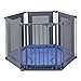 Produktbild Venture All Stars 3-in-1 Baby Laufstall 6 Paneelen, verwendbar als Playpen/Raumteiler/Treppengitter, mit gepolsterter Bodenmatte, in Blau/Grau