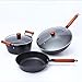 Produktbild Eisen Cast Pot Eisentopf Bratpfanne Wok Suppentopf Smokeless Household Camping Set 3 Stück Set