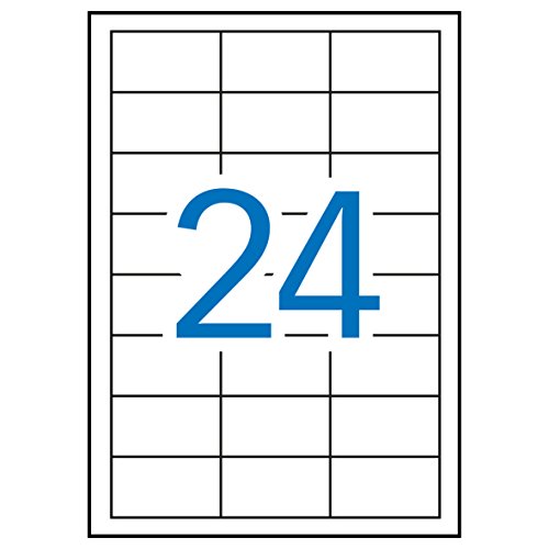 APLI 3056 - Etiquetas blancas imprimibles  64 6 x 33 8   adhesivo removible 100 hojas