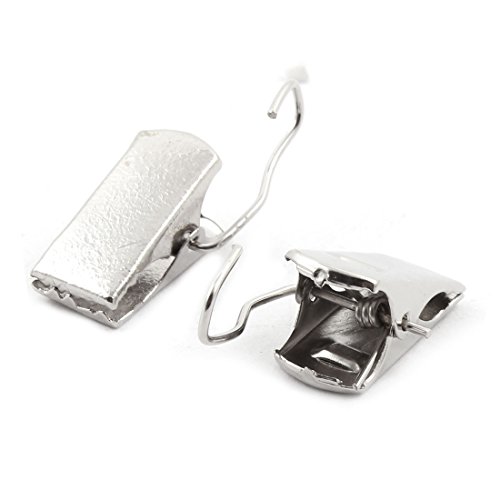 sourcingmap® 40Stück Silber Metall Sprung Vorhang Krokodil klemmen mit Haken de - 2