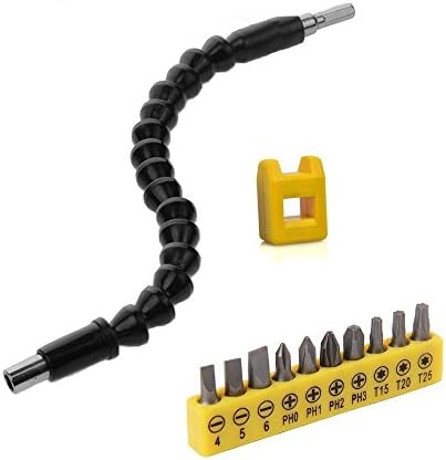 iRoundy Flexible Extension Screwdriver Drill Bit Holder +Screwdriver Magnetizer Demagnetizer+Screwdriver Head Set