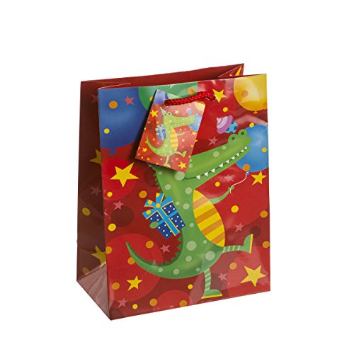 TSI 86014 Geschenkbeutel Tierparty, 12er Packung, Größe: Mittel (23 x 18 x 10 cm) - 2