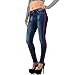 Produktbild Streifen Used Skinny Jeans Für Damen , Blau Kl-J-Y910- In Gr. 34 bei Ital-Design