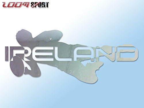 Ireland Rugby Car Sticker Window Styling Decal, Chrome Silver
