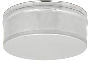 ZINCO GROUP Tappo cieco per tubo Acciaio Inox canna fumaria stufa caminetto barbecue (80 mm)