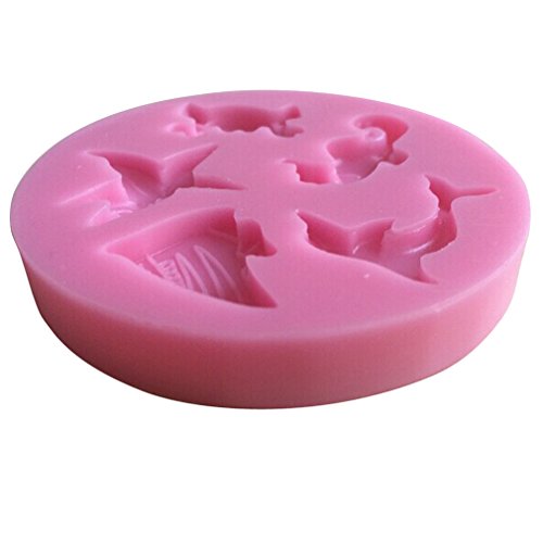 LYNCH Meerestiere Series 3D-Silikon-Form-Kochgeschirr Antihaft-Fondant-Seifen-Form,Rosa - 4