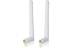 ANDVEN SMA 4G Antenne 5DBI GSM High Gain LTE Amplificateur de Signal Haute Performance WiFi Modem Adaptateur Réseau Antenne à Longue Portée pour Les Points Mobiles (2 Paquets * 10cm)