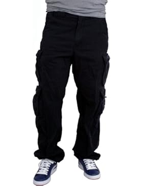 JET LAG 007 weite Cargo Hose Pant Herren div. Farben (28 - 44) inkl. FABFIVE Camo Schlüsselband