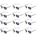 Produktbild OAONNEA 12 Paare Lustige Neon Party Sonnenbrillen Set fur Kinder Damen Sommer 80er Uv400 (12Weiß)