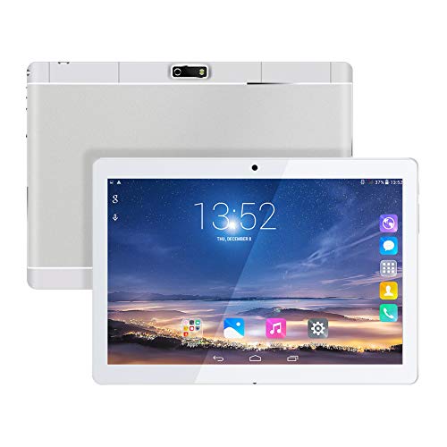 Kivors - Tablet táctil de 4 núcleos, 3 G, Doble Tarjeta SIM, WiFi, Tablet portátil Ultrafina para niños y Adultos Argenté (099, 1+16 Go)