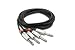 Hosa Technology 3 Pro Stereo Interconnect Dual REAN 1 4 TRS to Same 3Ft RS.3658.00