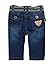 Steiff Baby Boys 0-24m Hose Jeans 6513504 Plain Jeans, Blue (Dark Blue Denim Blue 0012), 0-3 Months (Manufacturer size: 62)