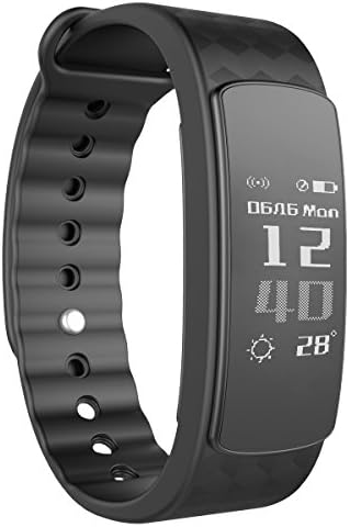 Fitness Activity Tracker, 11TT Sports Fitness Bracelet Running Wristband Smart Fitness Band Bluetooth Waterproof Pedometer with Heart Rate Monitor/Step Tracker/Calorie Counter/Sleep Monitor Tracker/Call Notification Push for iPhone and Android Phone (Black)