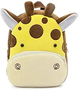 Blue Tree Cute Kids Backpack Toddler Bag Plush Animal Cartoon Mini Travel Bag for Baby Girl Boy 1-6 Years (Giraffe)