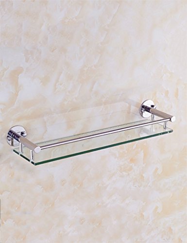 Mode Badregal--- Edelstahl Einzelzimmer Regal Badezimmer Küche Wandregal Rack Glas Handtuch Rack Kosmetik Rahmen --- Nun Belastbarkeit ( Farbe : 2 , größe : 40 cm )