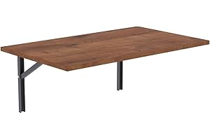 ‎AKKE AKKE Wandklapptisch für Küche Zimmer Wohnzimmer Kinderzimmer 100 cm x 60 cm, Wandtisch klappbar, Klappbarer Wandtisch Küchentisch Kindertisch, Klapptisch Klappschreibtisch Küche Antik-Eiche