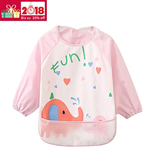 Ärmel-Lätzchen Waterproof Bib Babylätzchen für Kinder von 0 - 3 Jahren