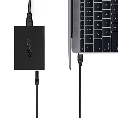 AUKEY USB C Kabel auf USB 3.0A 1M Type C Datenkabel , Ladekabel für Type C Geräte inklusive dem neuen MacBook, Google Chromebook Pixel Nokia N1 Tablet usw. Schwarz - 6