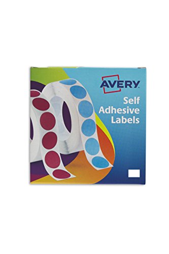 AVERY24-415 Small White Rectangle Labels in Dispenser, Hand Write Only, 12 x 18mm, 2000 Labels Per Pack