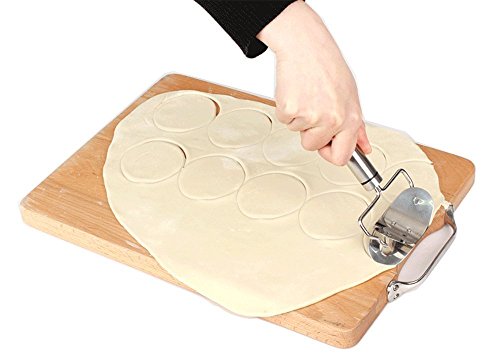 Mylifeunit Walzen-Teigausstecher zum Backen, Edelstahl, Teig-Walzenschneider, für Plätzchen, Knödel, Ravioli, Pierogi - 5