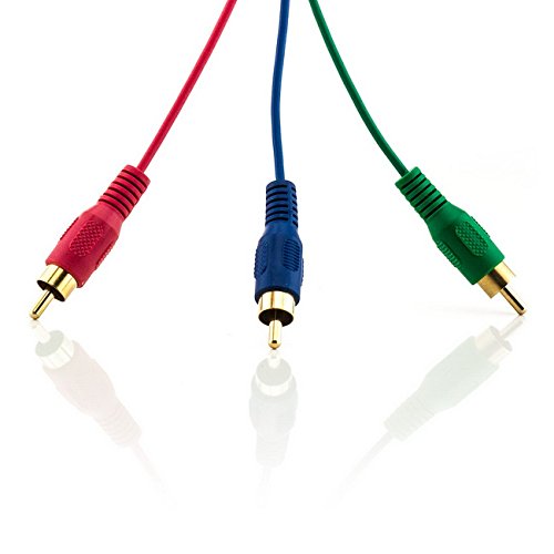 Saxonia HDMI auf 3x RCA Cinch RGB Kabel 1,5 m | Verlustfreie Übertragung digitaler Videosignale (HD) an ein RGB Medium, vergoldete Kontakte - 2