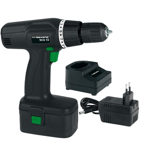 bavaria Akku-Bohrschrauber BCD 12 (NiCd, 12 V, 1000 mAh, 1 Gang, 6 Nm, 16-fache Drehmomenteinstellung)