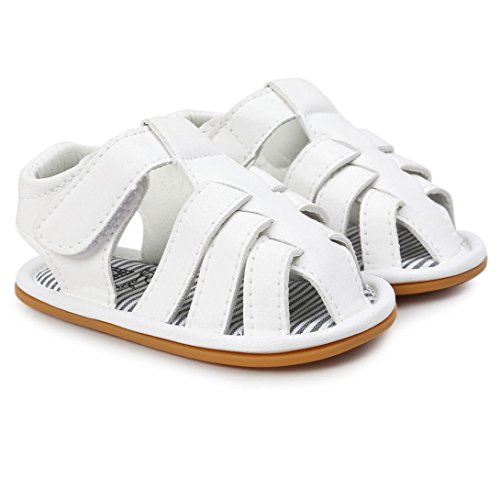Igemy 1Paar Baby Jungen Sandalen Schuh Casual Schuhe Sneaker Anti-Rutsch Soft Sole Kleinkind Weiß