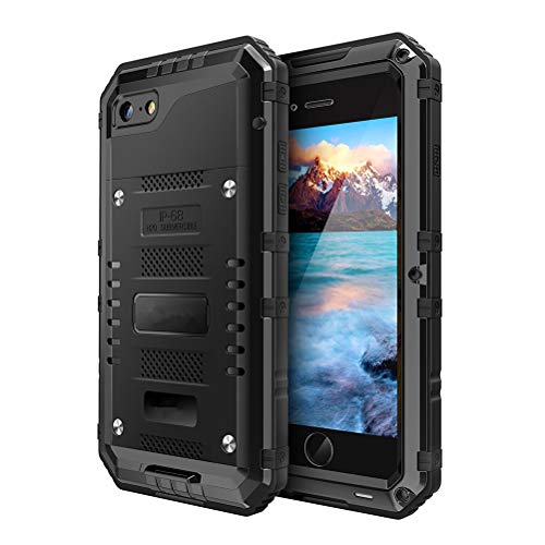 Preisvergleich Produktbild Baluue Stoßfest Wasserdicht Schutzhülle Telefon Fall für iPhone7 / 8 (Schwarz)