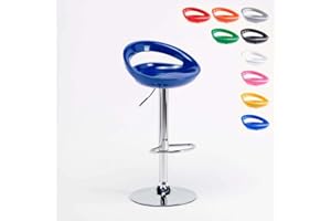 Produce Shop Sgabello da Bar Cucina Alto penisola Girevole Regolabile poggiapiedi Hollywood - Blu