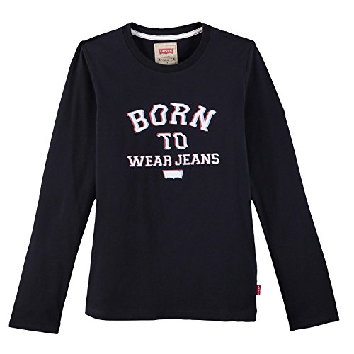 Levi's Jungen T-Shirt LS Tee Fabio, Noir (Black), 6 Jahre Levi's Jungen T-Shirt LS Tee Fabio, Noir (Black), 6 Jahre