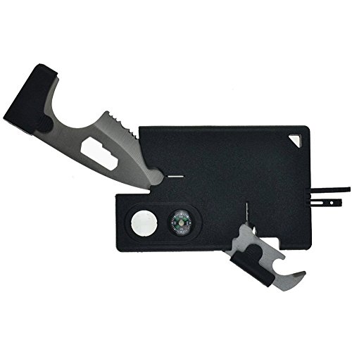 KAIKSO-IN 10 in 1 Multi Zweck Pocket Kreditkarte Survival Messer Outdoor-Camping-Tools