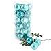 Produktbild Dadeldo Living & Lifestyle Weihnachtskugel Premium 30er Set Glas 6cm Xmas Baumschmuck (Aqua Blau)