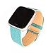Produktbild Uhrenarmband für Fitbit Versa; verstellbares glitzerndes Leder-Uhrenarmband für Fitbit Versa Frauen Mädchen, blau, Watch Band Lenght:205mm