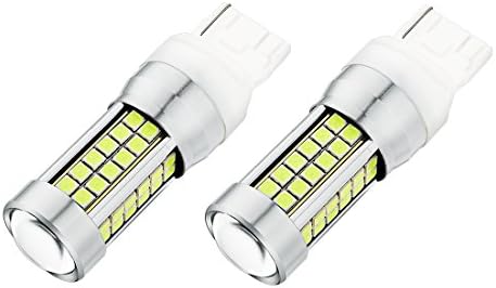 2 Pack Extremely Bright W21W WY21W T20 7440 W3x16D LED Bulb 3030 Chip 54 SMD LED Tail Lights Back Up Reverse Lights Brake Lights Tail Lights 12V Xenon White