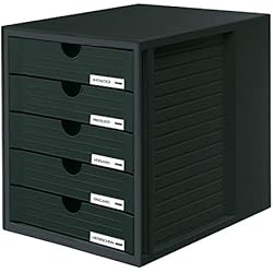 HAN 1450-13 Module de rangement 5 tiroirs fermés pour C4, 275 x 320 x 330 mm (Noir) (Import Allemagne)