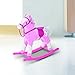 HOMCOM Children Child Kids Plush Rocking Horse with Sound Handle Grip Traditional Toy Fun Gift Brand New (Pink)