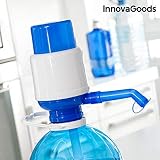 2 tubos de succión InnovaGoods Dispensador de Agua para Garrafas, Polipropileno, Blanco/Azul, 16.5x8x18 cm