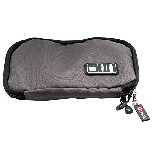 QUMOX Reise Kabel USB Organisator Speicher Beutel Kasten Tasche Grau - 2