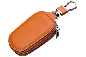 KF-Premium Car Key Holder Case Leather Chain Wallet Bag Cover Fobs Apply To All Cars Case, Mini Organizer Smart Protection PU key bag Auto Remote Keyring