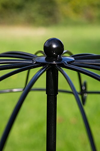 Rankschirm Schwarz 72cm x 136cm Rankstab Schirm Rosenschirm Rankhilfe - 7