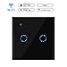 Produktbild ONEVER Wi-Fi-Noten-Wand Lichtschalter Panel 2 Gang Wireless Intelligence Wandschalter Unterst¨¹tzung Timing-und Fernsteuerung ¨¹ber APP Arbeit mit Alexa Google-Startseite (EU-Norm)