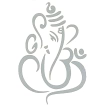 Buy AFH Lord Ganesh Grey Decorative Sticker and Decal for Bikes ...