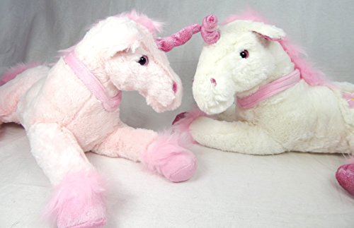 Preisvergleich Produktbild Kuscheltier Einhorn im 2er Set rosa und weiß