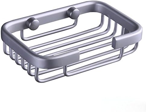 Pingofm Space aluminum soap rack SOAP web square matt single layer wall Soap box soap Dishes