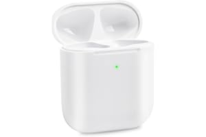 CHILLYFAR Wireless Charging Case Replacement Compatible with Air pods Charger Case with Bluetooth Pairing Sync Button White(No Earbuds)