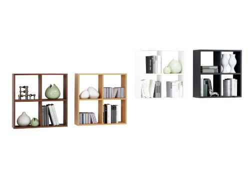 Wandregal Ken B60 x T18 x H60 cm Dekor Buche Apollo - 2