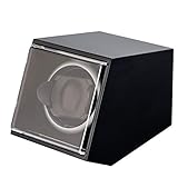Uhrenbeweger Fur Automatikuhren Polygon Schöne Uhr Display Stand Automatische Uhr Winder Box Aufbewahrungskoffer Für 1 Armbanduhr,Black